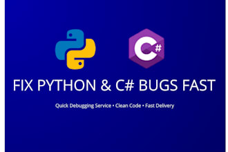 fix your python or c sharp code bug fast