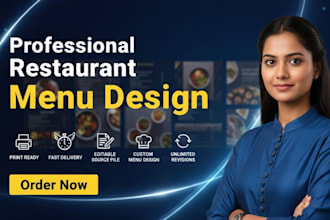 design restaurant menu, food menu and professional price list