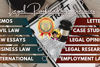 proofread and edit any type of legal documents