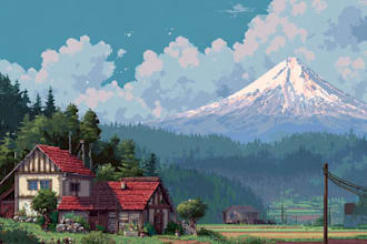 create fantasy landscape art