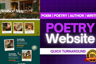 create poetry poem poet writer author blog website in wordpress