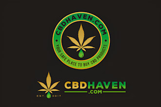 create weed marijuana hemp cbd oil cannabis logo design