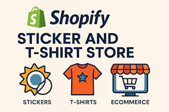 build your shopify sticker and tshirt store