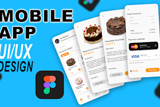 design mobile app UX UI in figma