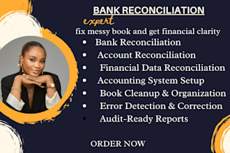 do bank and account reconciliation, financial data reconciliation, account setup
