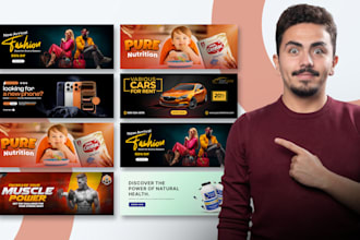 design website banner, web slider, shopify banner and banner ads