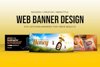 design website banner, web slider, shopify banner and banner ads