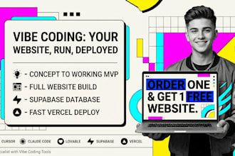 vibe code your website, run and deploy on vercel