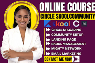 setup skool online community circle so mighty networks kajabi landing page whop