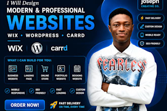redesign wix website, wix landing page, carrd website, wix harmony, wix website