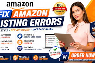 fix amazon listing errors, variation, amazon suppressed listing and compliance