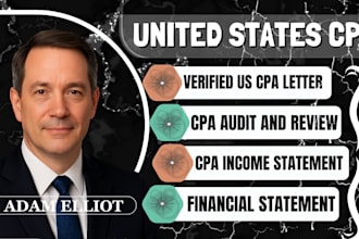 audit certified financial statement signed US CPA letter income statement review