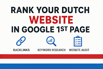 rank your dutch website in google 1st page by dutch seo and backlinks