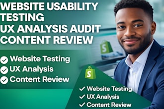 audit your website usability, perform UX testing and content review