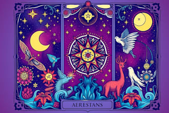 create unique tarot card artwork custom tarot design spiritual tarot deck online