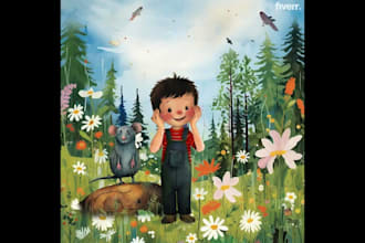 children illustration, storybook design book animation book illustrator book art