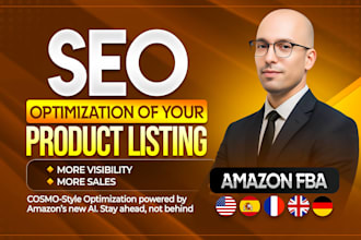 do amazon fba listing SEO optimization with cosmo and rufus