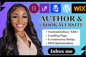 design author website, book author website, ebook website, author landing page