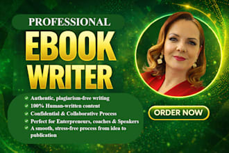 be your fiction and nonfiction ghostwriter and ebook ghostwriter