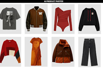 create ai product photos, packshots for your fashion brand