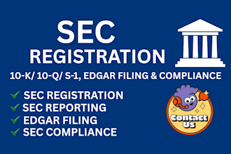 do sec registration, 10k 10q s1 edgar filing and sec compliance