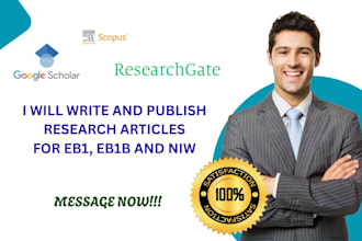 write and publish research article for eb1, eb1c, eb1b, niw judging requirement