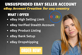 create USA ebay seller account ebay store setup ebay account creation high limit