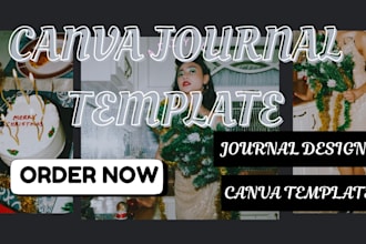 provide aesthetic, printable journal and planner templates using canva