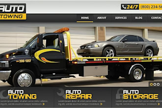design squarespace towing service website vehicle shipping towing equipment site