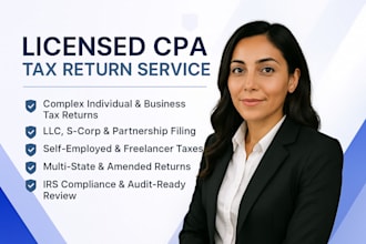 prepare, review and file complex US tax returns with premium CPA expertise