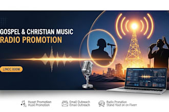 promote your gospel  music to top radio stations with professional marketing