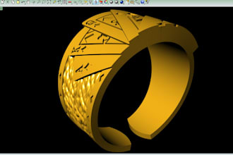 design 3d jewelry cad model for ring, pendent, necklace, jewelry for 3d printing