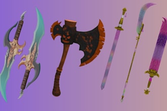 model roblox ugc accessories, roblox weapons, wearables, hairs as your modeler