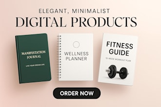 create manifestation journals, wellness planners and fitness ebook guides