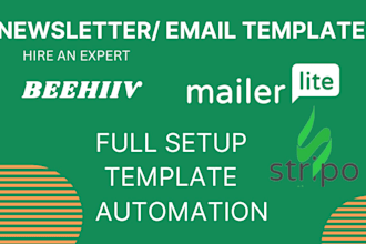manage newsletter on beehiiv, mailerlite stripo template