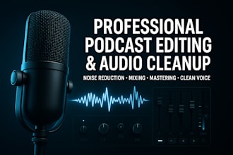 edit your podcast with noise reduction, mixing and vocal enhancement