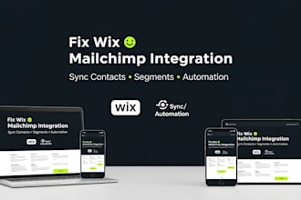 fix wix to mailchimp integration and segment contacts, setup automation