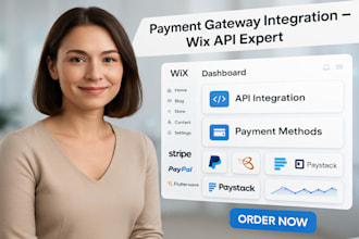 integrate third party payment gateways to wix website using API, wix bookings