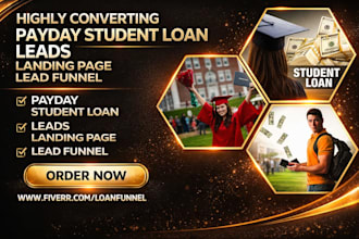 generate student loan mca business payday loan leads and build loan website