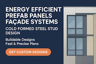 energy efficient prefab panels facade systems cold formed steel stud design