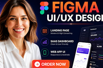 design modern figma website UI UX dashboard and landing page