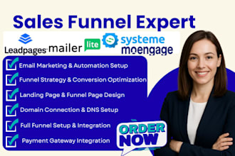 build leadpages landing page mailerlite campaign systeme io sale funnel moengage