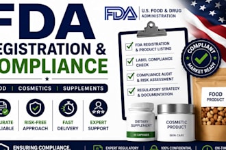 do fda registration, compliance for food, cosmetics, supplements