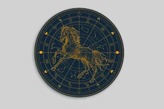 design unique horse near logo