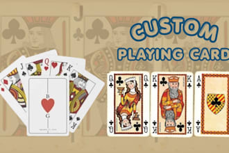 design custom playing card game card illustration poker card print ready card