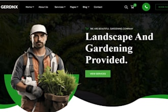 design wix landscaping website turf lawn care website garden maintenance website
