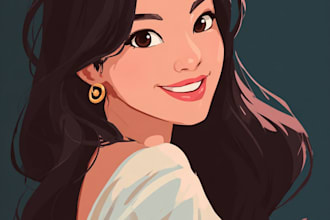 make a disney cartoon illustration