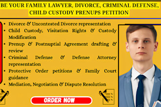 be your family lawyer, divorce, criminal defense, child custody prenups petition