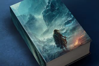 design fantasy book cover, paperback cover, or kindle cover