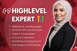setup gohighlevel automation SMS website email automation ghl sales funnels